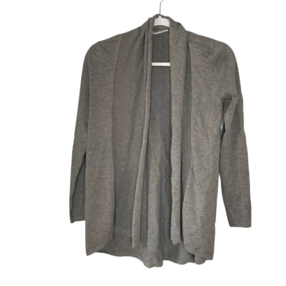 Zara Knit Gray Open Front Cardigan Sweater Medium